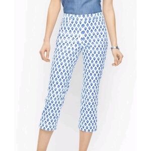 Talbots Perfect Skimmer Novelty Print Cropped Pants Size 10